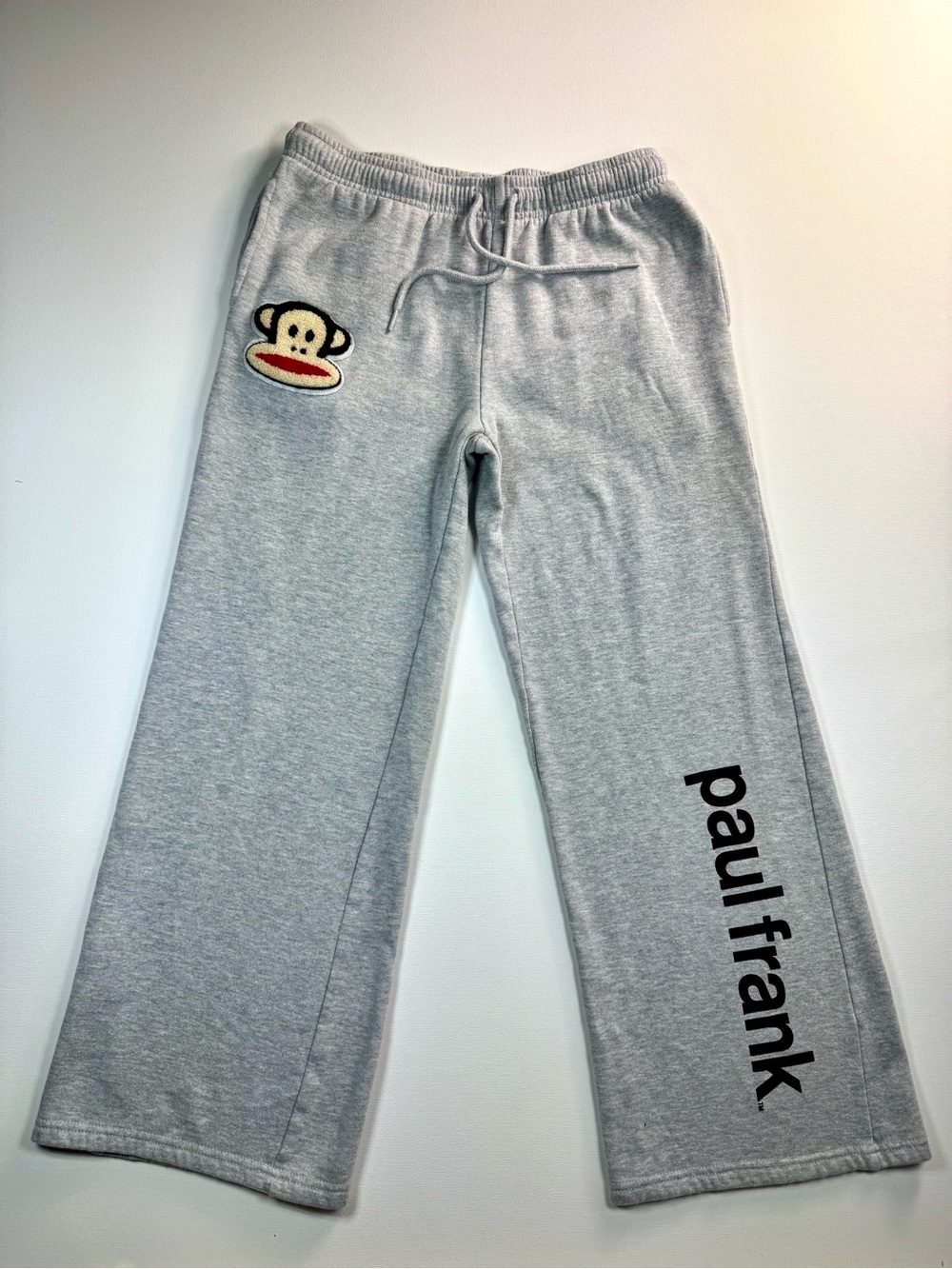 Paul Frank Julius Monkey Wide Leg Sweatpants Gray Juniors Small Y2K Style Baggy